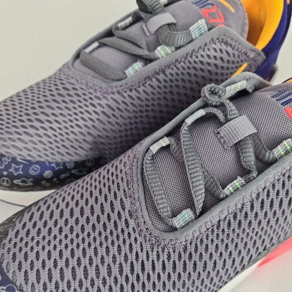Nike Air Max 270 PS Grey Purple Little Kids Shoes Running - Picture 10 of 13